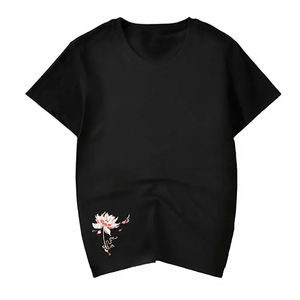 T-shirt tendance à séchage rapide, col rond, confortable, extensible, en coton et polyester, avec broderie du fabricant, pour homme - Product Image 1