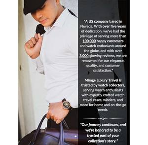 Hot Selling Good Quality Luxury Vegan Leather <b>Watch</b> <b>Travel</b> <b>Case</b> Handmade Portable Organizer with Suede Lining - Product Image 5