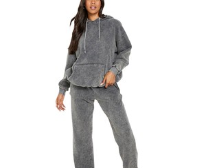 Chándal Deportivo con Capucha para Mujer, Estampado Sólido, de Poliéster y Algodón, Transpirable, Sostenible, Informal, para Correr y Entrenar - Product Image 6