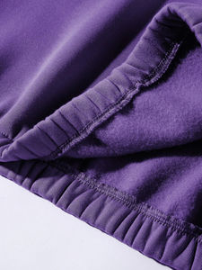 Automne hiver 350G hommes femmes pull 35% coton polaire à manches longues col ample sweat col rond imprimable broder - Product Image 4