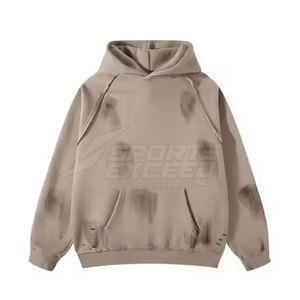 Último diseño de alta calidad sudaderas con capucha de tamaño personalizado para hombres hechas en Pakistán transpirable lavado ácido sudaderas con capucha - Product Image 1