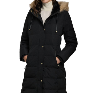 Chaqueta de Mujer Negra Tejida, Chaqueta Bomber, Abrigo de Invierno Cálido y Elegante, Diseño Acolchado a Prueba de Viento con Cierre de Cremallera - Product Image 2