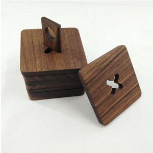 Posavasos de Madera Natural Hechos a Mano, Accesorios para Mesa - Product Image 1