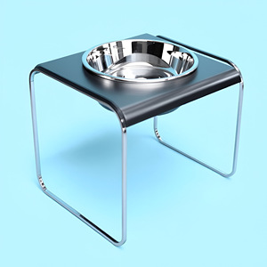 Durable Stainless Steel <b>Dog</b> & Cat Feeding <b>Bowl</b> with Elevated Metal <b>Stand</b>, Non-Slip Base, Easy to Clean, Safe Pet Feeder Dish - Product Image 3