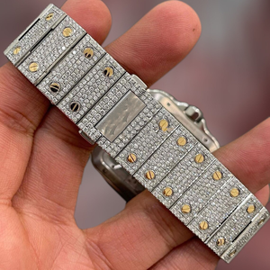 Montre de luxe pour hommes faite à la main avec testeur de cristal de diamant fantaisie réglage glacé mode d'affaires prix d'exportation New Age - Product Image 2