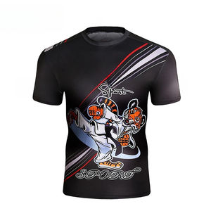 Mma Rashguard pour hommes Jiu Jitsu T-Shirts Short Sleeve Fitness Kickboxing Bjj Rash Guard T-Shirts Top - Product Image 4