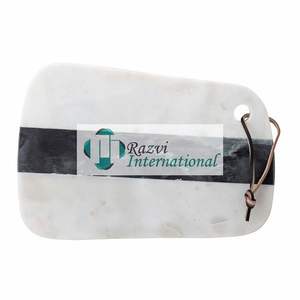 Tabla de cortar de ágata azul con borde dorado, tabla de cortar de mármol de ágata de último diseño para restaurante, tabla de vajilla de cocina - Product Image 6