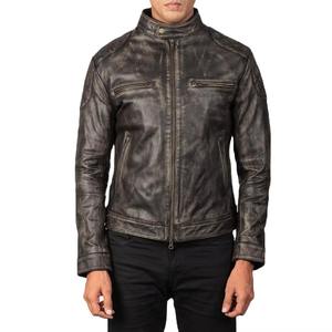 Veste en cuir d'agneau véritable de qualité supérieure, style moto classique, vêtements d'extérieur pour hommes par Maximize Wear Pakistan, veste pour hommes - Product Image 1