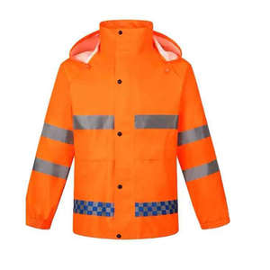 ชุดทำงานนิรภัยแบบสะท้อนแสงสำหรับงานอุตสาหกรรม กันน้ำ กันลม ระบายอากาศได้ดี ผลิตจากโพลีเอสเตอร์ ไซส์ใหญ่ เหมาะสำหรับงานกลางแจ้งและโรงงาน - Product Image 2