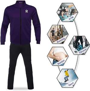 Conjunto Deportivo de 2 Piezas para Hombre, Estilo Moderno, Talla Grande, de Terciopelo 100% Algodón, Ecológico, Resistente al Viento, con Logotipo Personalizado, para Invierno - Product Image 4