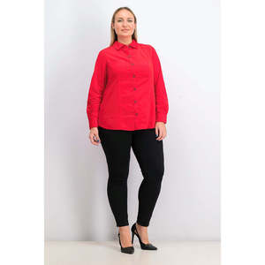 Camicia in Velluto a Coste Rossa da Donna Charter Club con Logo Ricamato Stile Vintage Retrò Taglie XL e 2XL per Primavera e Autunno - Product Image 2