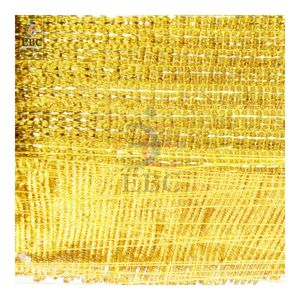 Alambre de lingotes de oro metálico de 5CM personalizado OEM para vestimenta de ropa y bandera decorativa con borlas y flecos - Product Image 1