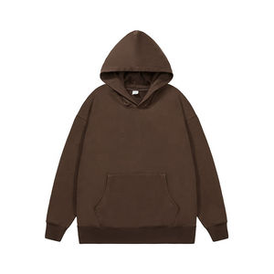 Logotipo personalizado ropa de calle de alta calidad 500 GSM 100% algodón polar grueso peso pesado suéter sudaderas con capucha de gran tamaño hombres - Product Image 5