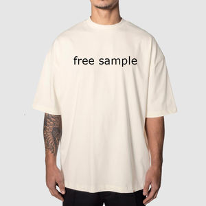 Échantillon gratuit Nouveaux T-shirts à col rond à la mode personnalisés Vêtements décontractés pour hommes T-shirts surdimensionnés Street Wear à vendre - Product Image 2