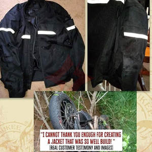 เสื้อแจ็คเก็ตมอเตอร์ไซค์ FLASH GEAR ป้องกันทุกสภาพอากาศ สีดำ สำหรับทุกเพศ ดีไซน์ตาข่ายระบายอากาศ แขนยาว ผลิตจากโพลีเอสเตอร์/หนัง - Product Image 5