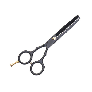 Juego de tijeras de adelgazamiento de peluquero para corte de pelo de salón profesional con revestimiento negro de acero inoxidable de alta calidad - Product Image 5