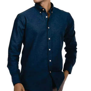 Chemise en jean à manches longues pour homme, coupe ajustée tendance, chemise décontractée pour homme, chemise en jean vintage, coton doux, haut de tous les jours pour la rue - Product Image 1