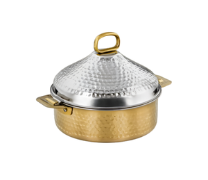 Casserole ronde Hotpot de grande capacité Chauffe-plats de table pour la maison et le mariage Hotpot de service alimentaire. - Product Image 2