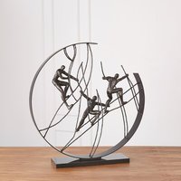 2025 dernière nouvelle Sculpture métallique Design de luxe moderne pour la décoration de la maison décor de Table Sculpture humaine chambre d'hôtel Restaurant