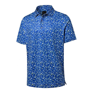 Polos de rendimiento de precio al por mayor para hombre, camiseta de polo con estampado de poliéster Spandex Colorfast, protección UV hecha en Vietnam - Product Image 2