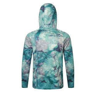 Camisa de Pesca con Capucha de Alta Calidad, 100% Poliéster, UPF 50, Ligera, Transpirable, Estampada, Absorbe la Humedad, Rendimiento Durante Todo el Día - Product Image 3