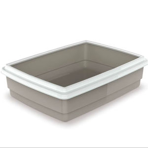 Made in Italy Durable <b>Plastic</b> Rectangle Cat Litter <b>Tray</b> with <b>Large</b> Capacity-Easy to Clean - Product Image 1