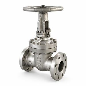 Válvula de Compuerta de Acero Inoxidable ANSI 300LB 304 316L con Brida, Cierre Manual DN15 DN600 para Tuberías Industriales de Temperatura Media - Product Image 1