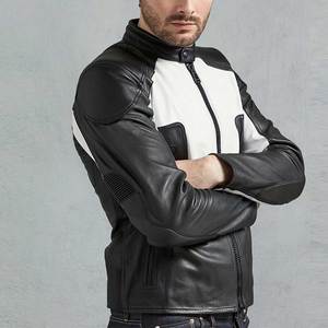 Nouvel arrivage de veste de motard en cuir pour hommes, fabricant pakistanais, dernière conception, veste en cuir pour hommes à bas prix écologique - Product Image 2