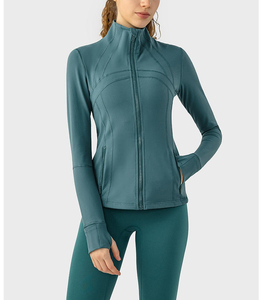 High Quality Lightweight Slim Fit Women Long Sleeve Full <b>Zip</b> up Sports Yoga Tops Gym Workout Running Track Jackets - Product Image 1