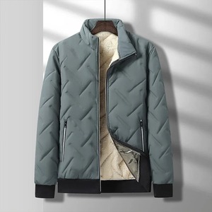 <b>Men's</b> Thickened Winter Cotton <b>Coat</b> with Hooded Stand Collar Slim Puffer Parka Fleece Lining Casual Outerwear <b>Long</b> <b>Padded</b> Jacket - Product Image 5