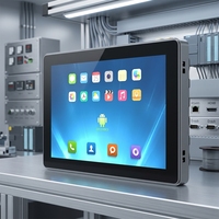 Panel PC Industrial Todo en Uno, Sin Ventilador, con Pantalla Táctil Capacitiva de 10.1 Pulgadas, Aleación de Aluminio, I5/I7, 8GB DDR4, IP65, RS485, HDMI