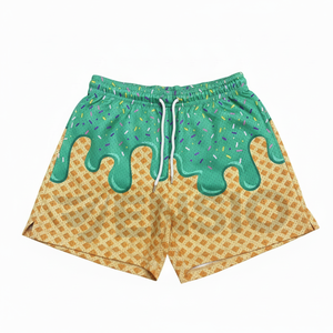 กางเกงขาสั้นลำลองสำหรับออกกำลังกาย รุ่นใหม่ ระบายอากาศได้ดี ผ้าโพลีเอสเตอร์ 100% แห้งเร็ว เป็นมิตรกับสิ่งแวดล้อม มีเชือกผูก ปิดด้วยเชือกผูก สีพื้น - Product Image 1