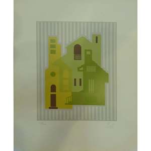 Toile originale espagnole imprimée à la main, prête à être accrochée pour la décoration murale de la maison, 13 x 14 Abcp-263 - Product Image 1