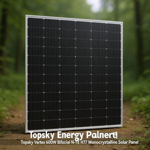 Panneau solaire monocristallin HJT de type N bifacial Topsky Energy Vertex 600W - Product Image 3