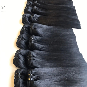 100% มัดผมมนุษย์แบบถักสองชั้นผ้าสักหลาดเนื้อนุ่มสีธรรมชาติทำจากลูกไม้ HD - Product Image 1