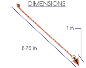 Péndulo de radiestesia de cobre con punto de lágrima y cadena conductora de energía para curación espiritual Reiki Equilibrio Chakras Aura Clean - Product Image 6
