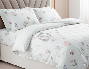 Ensemble de literie de luxe SMH imprimé pour hôtel et hôpital, taille Queen, microfibre 400TC, doux, durable, toutes saisons, moderne, drap-housse lavable - Product Image 2