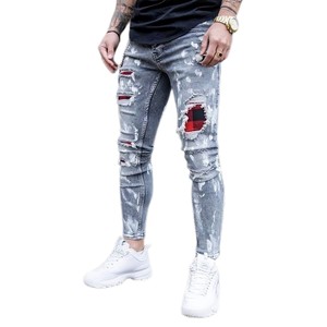 กางเกงยีนส์มีสไตล์สำหรับผู้ชายกางเกงทรงสลิมฟิตผ้าเดนิมลำลองสวมใส่สบายขายส่งจากโรงงานบังคลาเทศ - Product Image 6