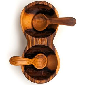 Tazón edulcorante decorativo de utensilios de cocina de 2 compartimentos de diseño estándar, última colección, suministros de fábrica, recipiente de azúcar - Product Image 1