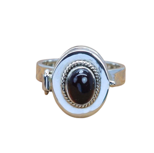 Bague classique faite à la main 925 bijoux en argent massif pour femmes 925 argent Sterling noir Onyx pierre précieuse Style Boho bague cadeau soeur - Product Image 1