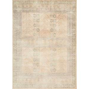 พรมขนสัตว์ถักมือสีเบจและสีน้ำตาล รุ่น PKWL-7009 ลายเมดัลเลียนรูปสี่เหลี่ยมผืนผ้า สำหรับห้องนั่งเล่น ห้องโถง ทางเข้าบ้าน - Product Image 1