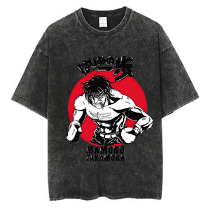 T-shirts streetwear pour hommes de haute qualité 100% coton, lavage à l'acide, avec options personnalisables, tissu écologique - Product Image 1