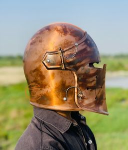 Casco Medieval Barbuta, Casco de Guerrero Hecho a Mano con Acabado de Cobre y Ranuras Estrechas para los Ojos, para Exhibición y Colección - Product Image 2