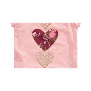 Maglietta Rosa per Bambina Epic Threads Taglia 5 in Morbido Cotone Jersey a Maniche Lunghe con Stampa Cuori Cartoon Casual per Primavera Autunno - Product Image 3