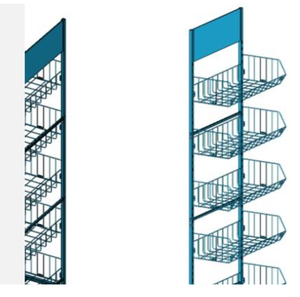 ชั้นวางโชว์ขนมทำจากโลหะสำหรับขนมบิสกิตอาหาร-ซูเปอร์มาร์เก็ตใช้งานง่าย - Product Image 3