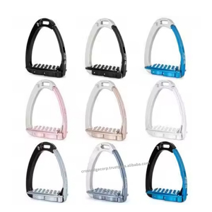 อุปกรณ์ขี่ม้าขายดีที่สุด ที่พักเท้าแบบมีความปลอดภัยและคานด้านบนแบบเอียงเพื่อความสบาย ฐานกว้าง หนังน้ำหนักเบา อุปกรณ์เสริม - Product Image 6