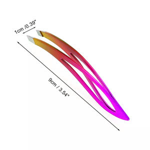 Pinzas de Manicura de Alta Calidad al por Mayor 2026, Pinzas para Depilar Cejas con Punta Inclinada de 3.8 Pulgadas y Recubrimiento de Papel Dorado - Product Image 5
