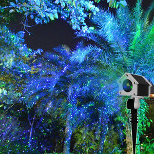 Nuovo esterno impermeabile RGB 3 colori LED pannello solare potenza sensore di movimento lampada da parete paesaggio laser luci da giardino - Product Image 1