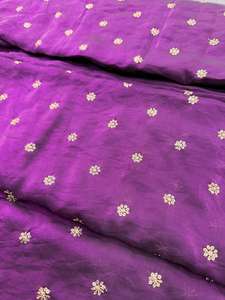 Tissu de travail Space Silk Gold Jari Butti de luxe Matériau brodé de haute qualité pour les tenues de mariée et de fête au meilleur prix - Product Image 4