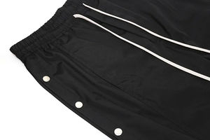 Pantalon de survêtement ample à jambe large, Streetwear délavé à l'acide, pantalon de jogging ample personnalisé avec bouton latéral pour homme - Product Image 4